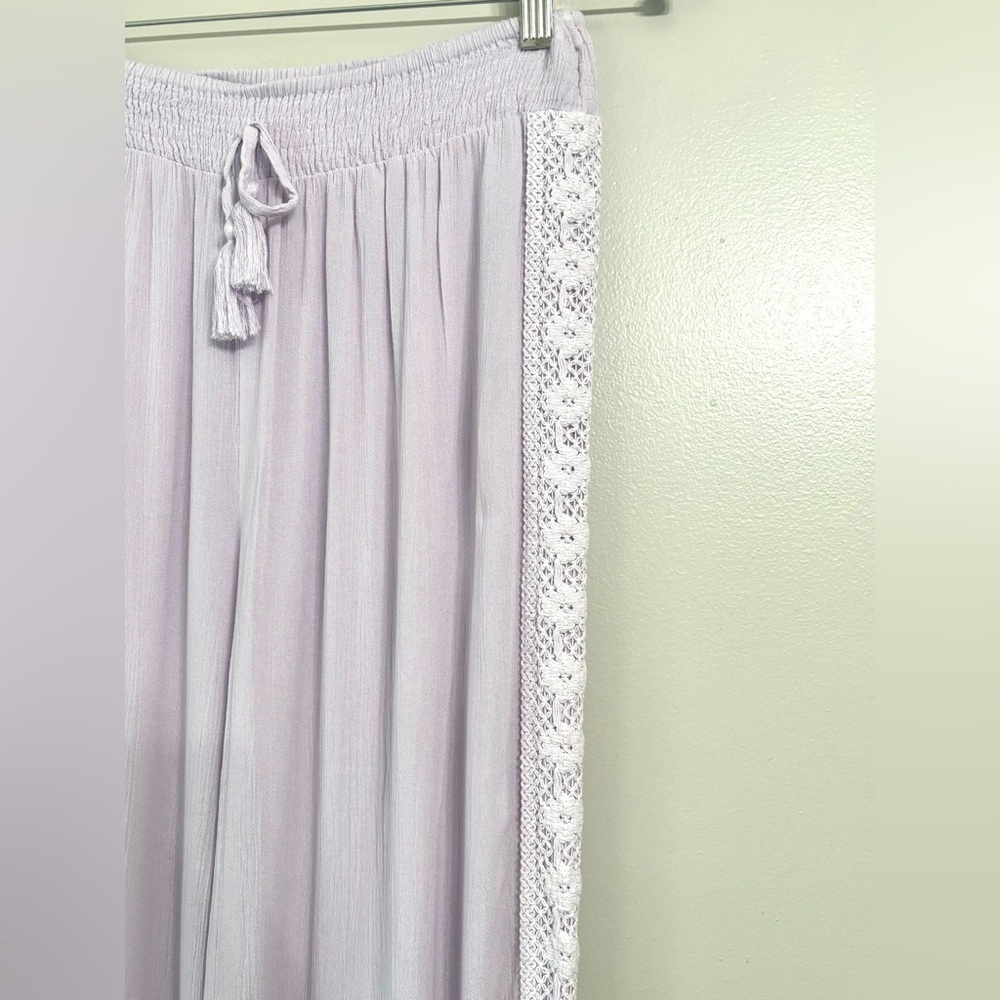 Kiwi & Punch Wide Leg Purple Pants Embroidered - Picture 2 of 8